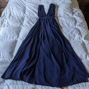 Lulus Navy maxi dress